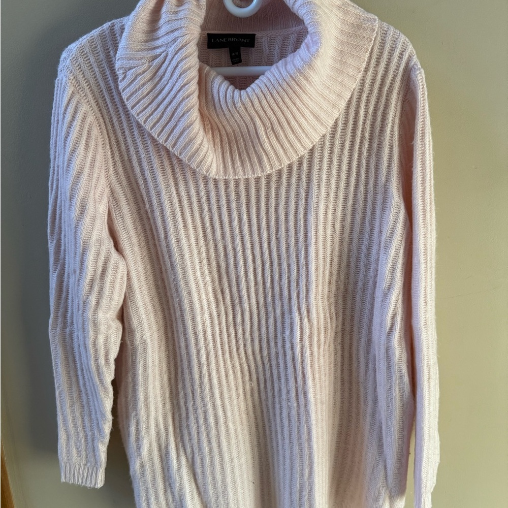 14/16 Lane Bryant Pink Ribbed Sweater